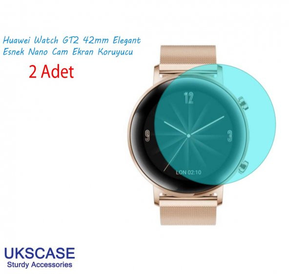 Huawei Watch GT 2 42mm Elegant Esnek Nano Cam Ekran Koruma 2 Adet
