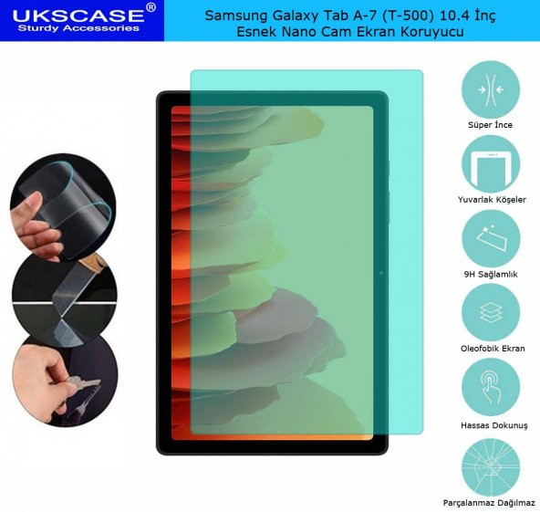 Samsung Galaxy Tab A-7 (T-500) 10.1 Esnek Nano Cam Ekran Koruyucu