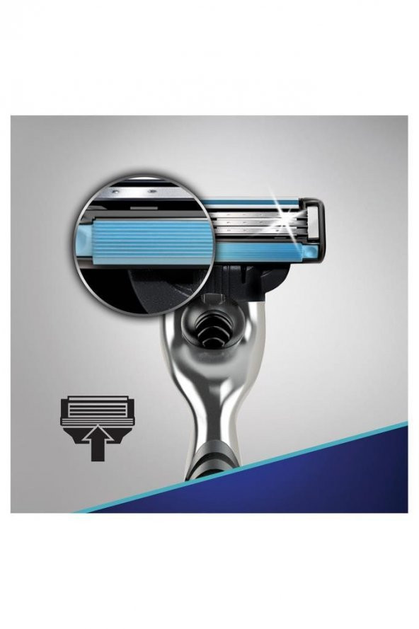 Gillette Mach3 Tıraş Makinesi + Yedek Tıraş Bıçağı 8Li + 2Li Tıraş Köpüğü Hassas 250 ml x 2 - 5