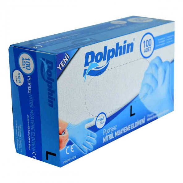 Pudrasız Mavi Nitril Eldiven Büyük Boy (L) 100 Lü Paket - 5