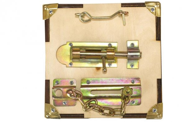 Küp Aktivite Tahtası Montesori Eğitici Oyuncak 19x19x19cm Busy Board - 4