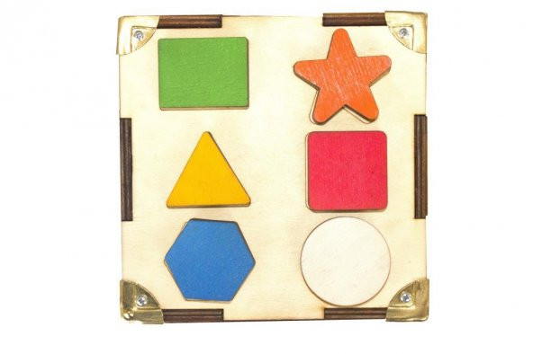 Küp Aktivite Tahtası Montesori Eğitici Oyuncak 19x19x19cm Busy Board - 7