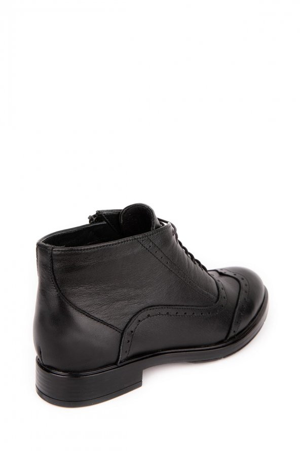 Kadın Siyah Hakiki Deri Bot-Z060 - 5