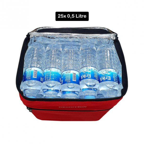 Gbmotion Termal Çanta 25 Litre Termos Sırt Çantası Buzluk Kırmızı - 9