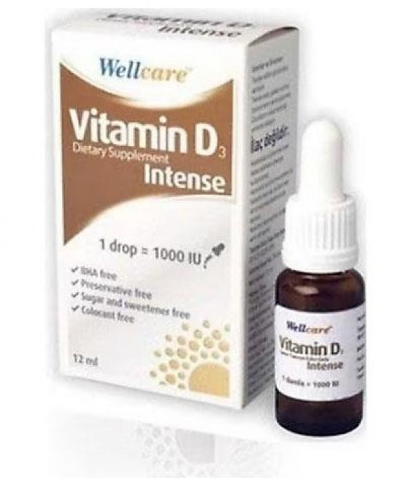 Wellcare Vitamin D3 Intense 1000 IU 12 ml Damla