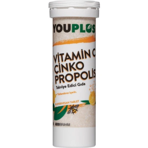Youplus Vitamin C, Çinko & Propolis 20 Efervesan Tablet - Abdi İbrahim - 3