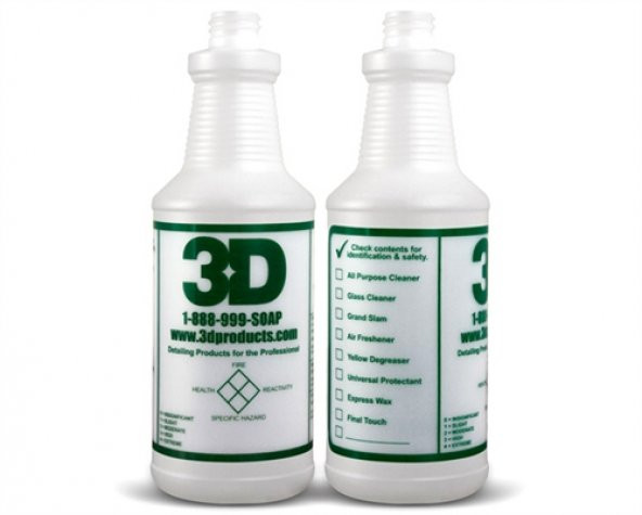3D Kimyasal Dayanıklı, Etiketli Kap (Spreysiz) 500ml C08 - 2