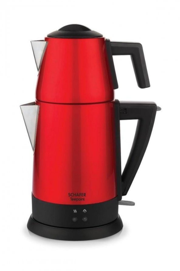 SCHAFER Teepoint Elektrikli Çay Makinesi 5 Prç Kırmızı