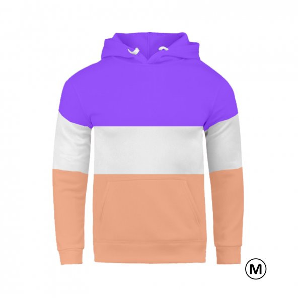 Kapşonlu Trend Mor Sweatshirt Hoodie - Medium