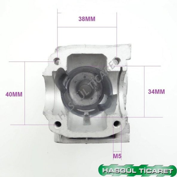 HSGL BUDAMA MOTORLU TESTERE 25 CC 2500 34mm SİLİNDİR PİSTON TAKIM - 3