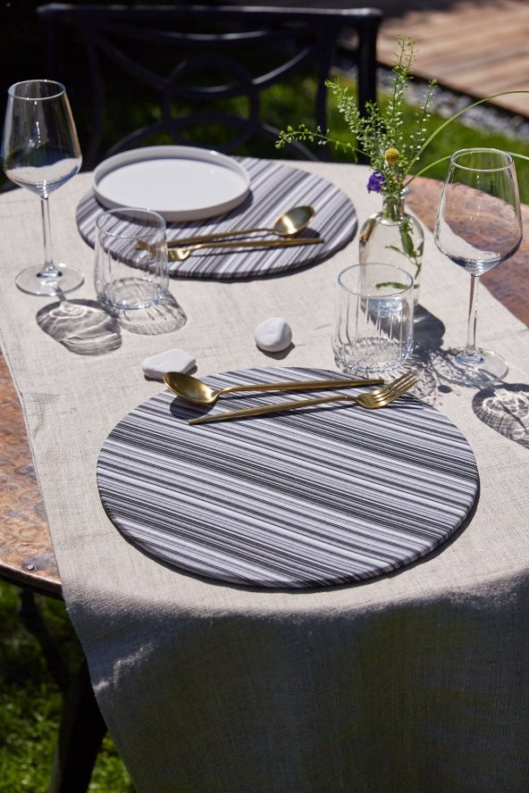 2li Modern Duck Keten Supla Amerikan Servis - Resim 2