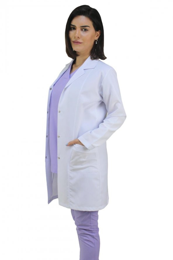 Kadın Doktor Önlüğü İş Önlüğü Vizit Veteriner Laborant Eczacı Önlüğü