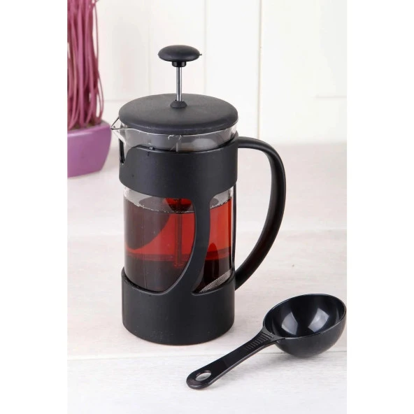 350 ml Ölçekli Filtre Kahve Bardağı Bitki Çayı Bardağı Frech Press - 4