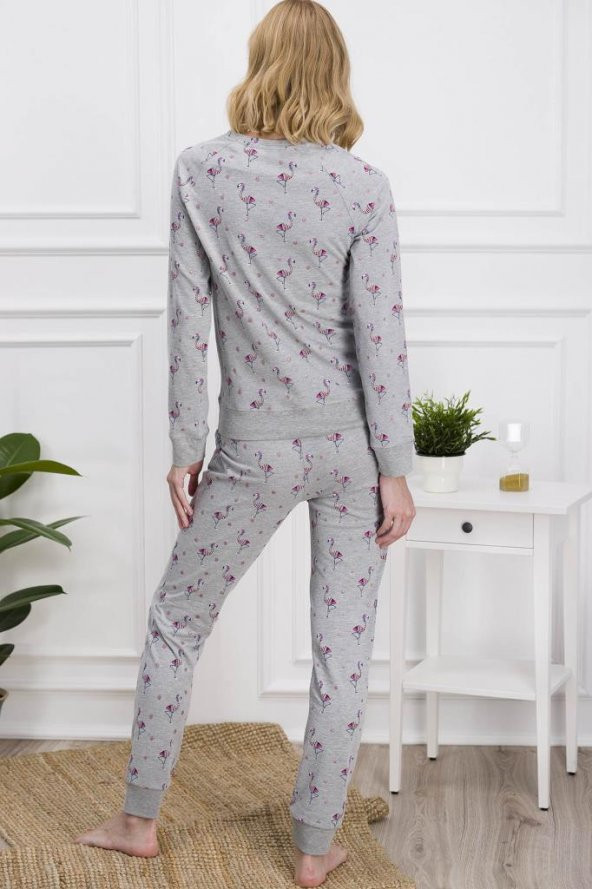 Kadın Gri Pijama Takım - 3