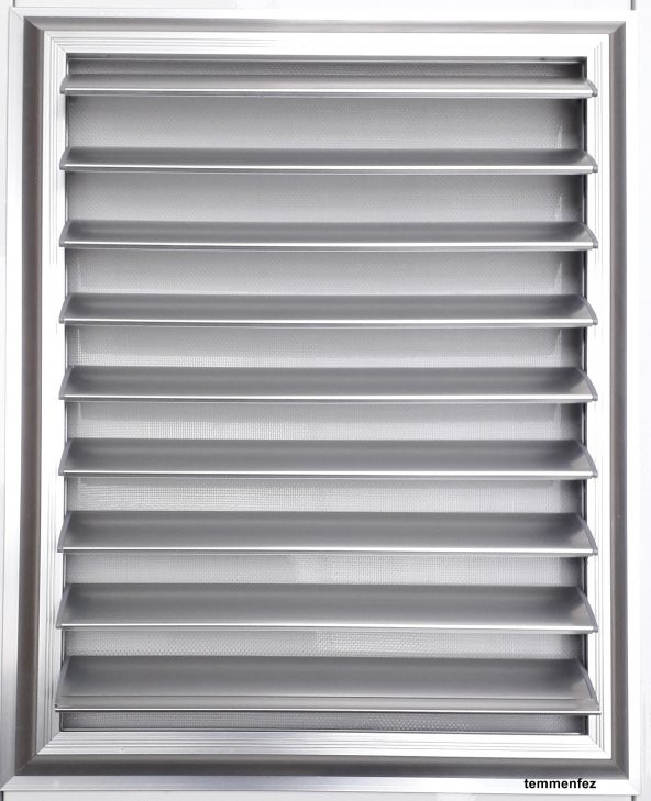 Alüminyum Parlak Eloksal Menfez Banyo Hava Panjuru Yüzeysel Menfez - 3