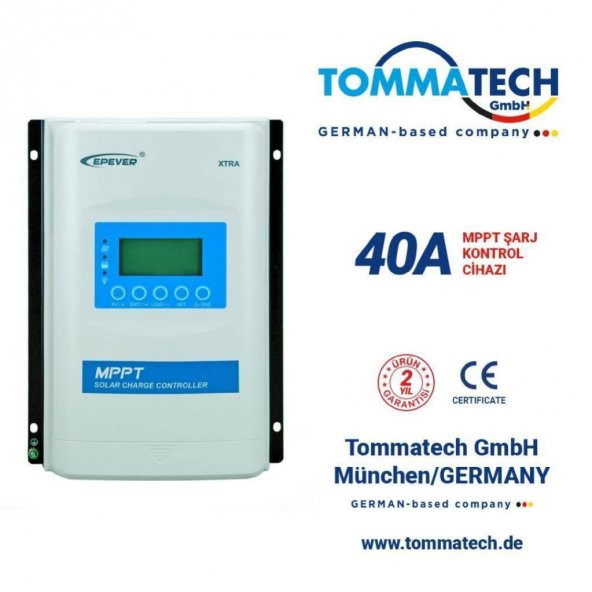 Tommatech 40 Amper MPPT Solar Şarj Kontrol Cihazı