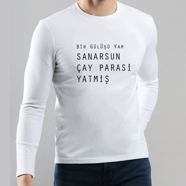 Bir Gülüşü Var Sanarsun Karadeniz Temalı Uzun Kollu Tişört