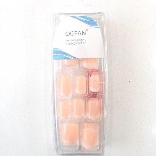 BiQueen Ocean Lüx Takma Tırnak Pembe ( İnce French )