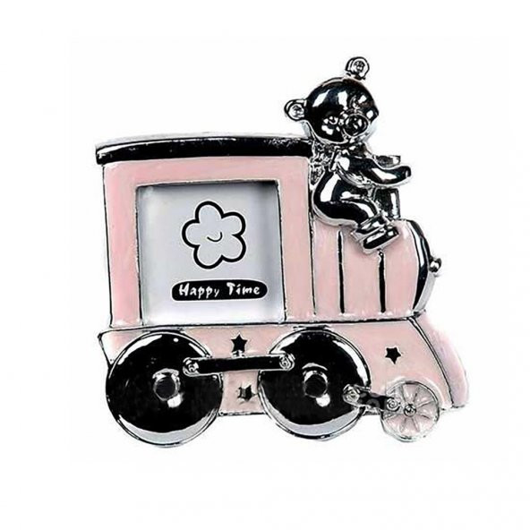 Klasik Küçük Pembe Tren Kız Çocuk Masaüstü Fotoğraf Çerçevesi 3lü Paket