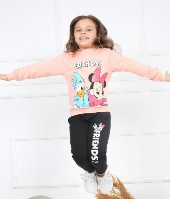 Kız Çocuk Friends! Donald And Minnie Pembe Eşofman Takım - 3
