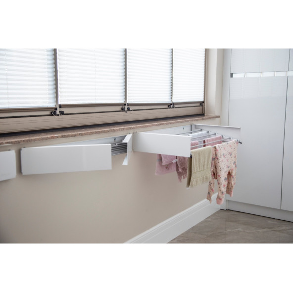 Dryertime Duvara Monte Katlanır Çamaşır Kurutma Askısı - 3