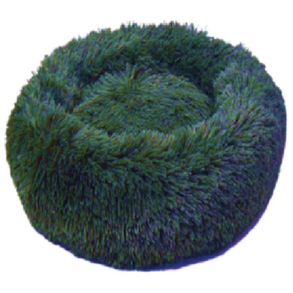Dubex Ponchik Peluş Yuvarlak Yatak Yeşil Medium 65x9.5h cm