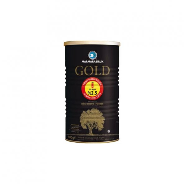 Marmarabirlik Gold Siyah Zeytin Teneke 800 Gr X 6