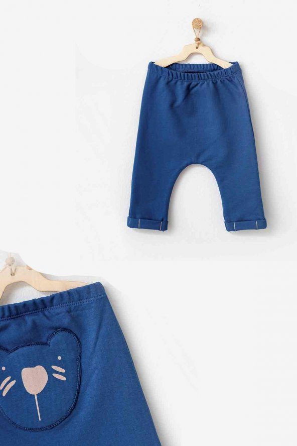 BEBEK PANTOLON PANT BEAR CAMP 3-6AY (INDIGO)