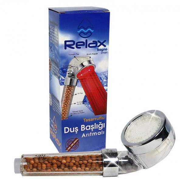 Relax Bagno Led Işıklı %50 Su Tasarruflu Duş Başlığı - Kokulu ve Arıtmalı Duş Başlığı - 2