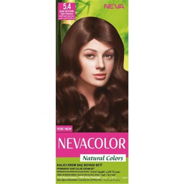 Natural Colors Kalıcı Saç Boya Seti  5.4 Açık Kestane 8690057006555