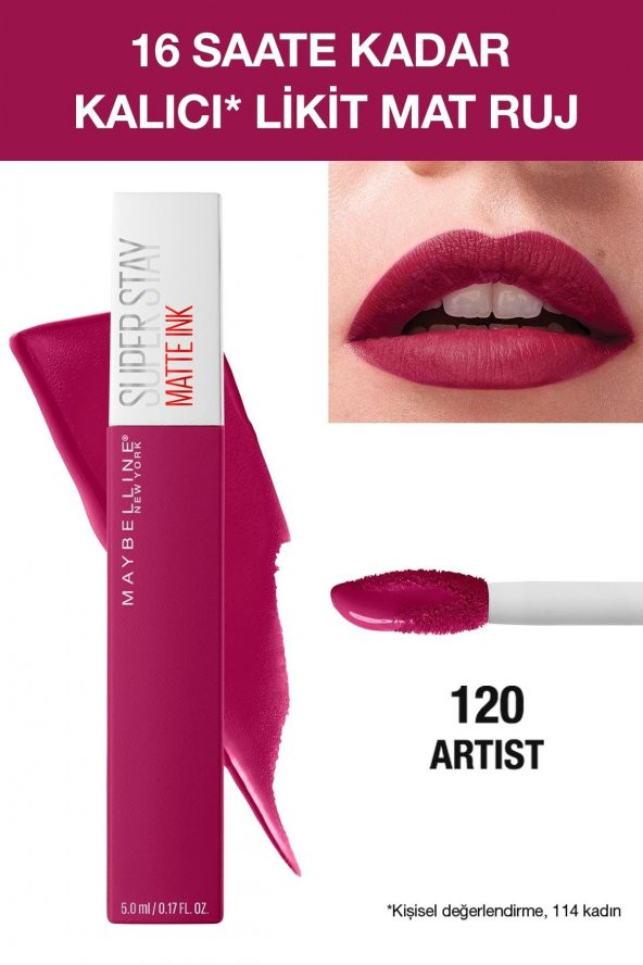 Likit Mat Ruj - SuperStay Matte Ink City Edition Lipstick 120 Artist 3600531513382