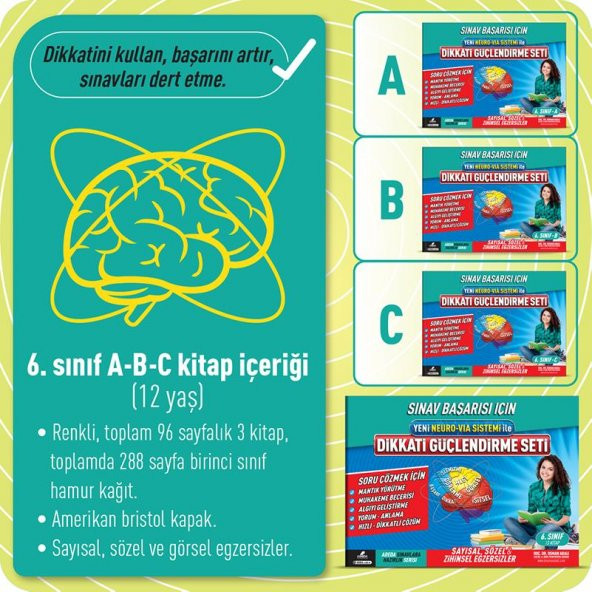 Dikkati Güçlendirme Seti 6. Sınıf 12 Yaş - Resim 5