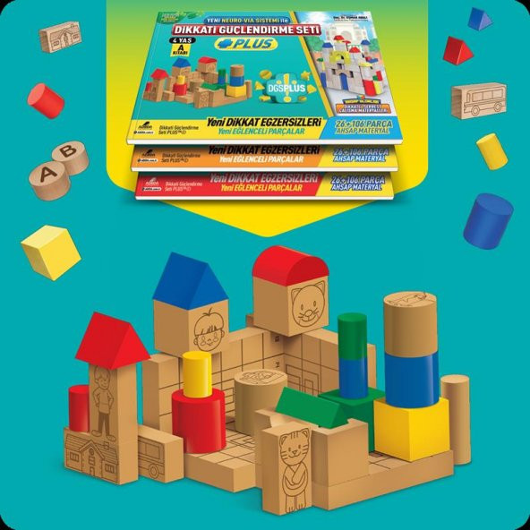 Dikkati Güçlendirme Seti DGS Plus 4 Yaş Metal Kutu - Osman Abalı - Resim 4