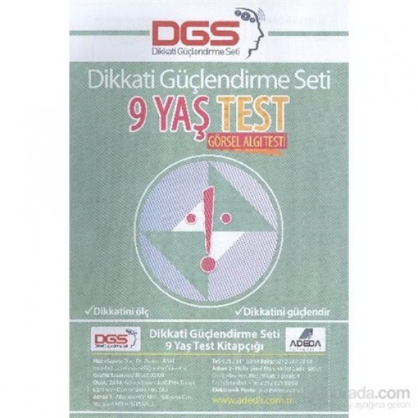 Adeda DGS 9 Yaş Görsel Algı Testi ürün görseli 1