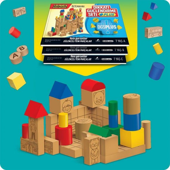 Dikkati Güçlendirme Seti DGS Plus 7 Yaş Metal Kutu - Osman Abalı - Resim 4