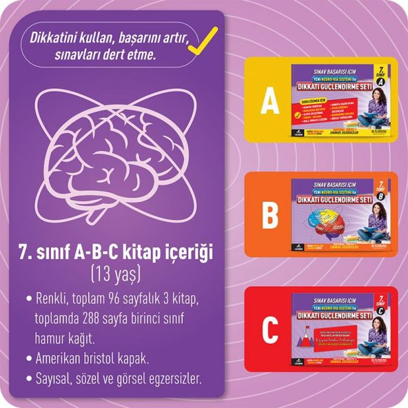 Dikkati Güçlendirme Seti 7. Sınıf - 13 Yaş - Osman Abalı - Resim 6