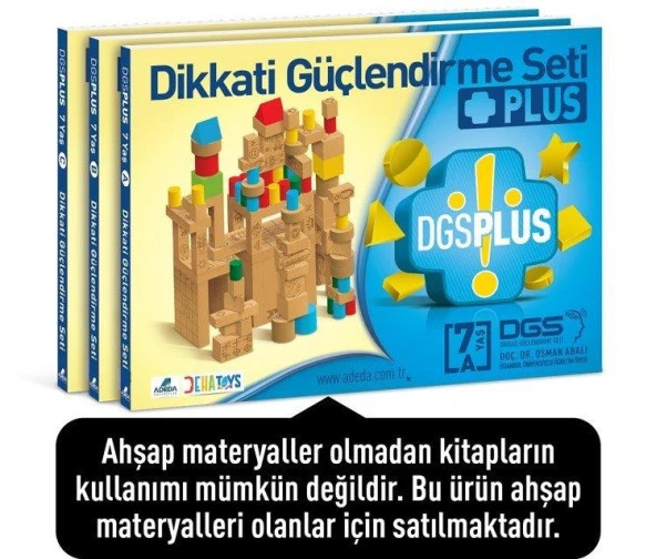 Dikkati Güçlendirme Seti Plus 7 Yaş Kitap (3 Kitap) - Osman Abalı