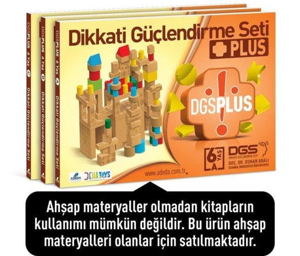 Dikkati Güçlendirme Seti Plus 6 Yaş Kitap (3 Kitap) - Osman Abalı - 1