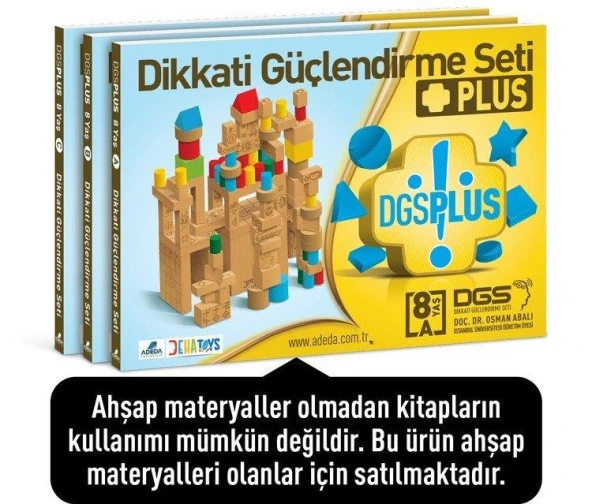 Dikkati Güçlendirme Seti Plus 8 Yaş Kitap (3 Kitap) - Osman Abalı