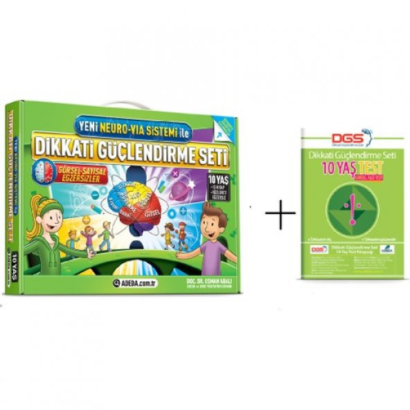 Dikkati Güçlendirme Seti 10 Yaş + Görsel Dikkat Testi