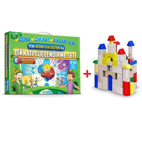 Adeda Dikkati Güçlendirme Seti 10 Yaş + 10 Parça Ahşap Materyal ürün görseli 1