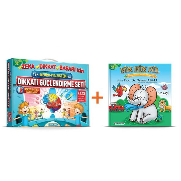 Adeda Dikkati Güçlendirme Seti 4 Yaş + Fin Fin Fil