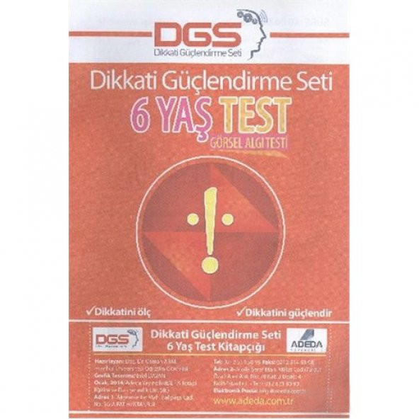 Adeda DGS 6 Yaş Görsel Algı Testi - Resim 2