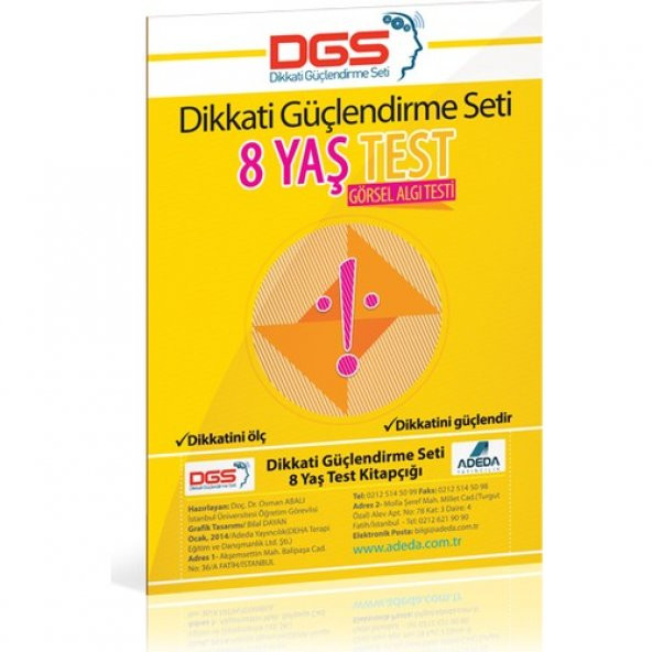 Adeda DGS 8 Yaş Görsel Algı Testi