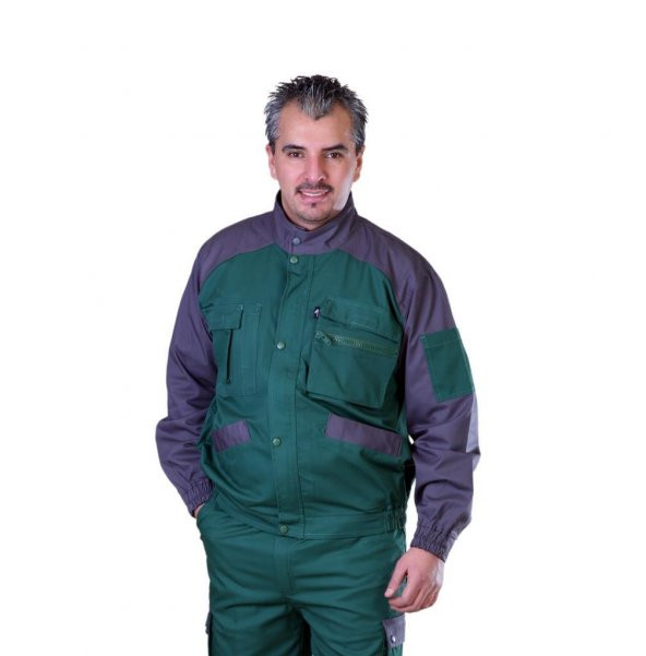 Şensel, Mont, Yeşil-Gri -91E1678- İş Elbisesi-İş Kıyafeti