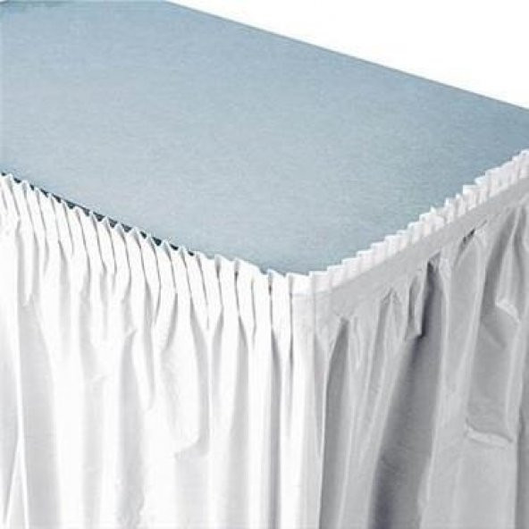 Beyaz Plastik Masa Eteği (75x426 cm)