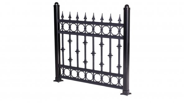Evim Ferforje Işıklı Metal Ayaklı PVC Bahçe Çiti 80 cm  2 Adet - 3