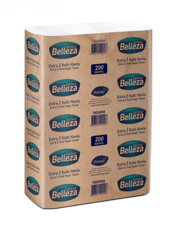 Belleza Extra Z Katlama Kağıt Havlu 20,5x21,5 cm 200lü 12 Paket 28274