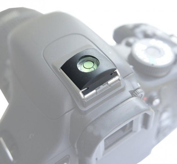 DSLR Ve SLR İçin Su Terazili Hot Shoe Flaş Kızağı Kapağı - 2
