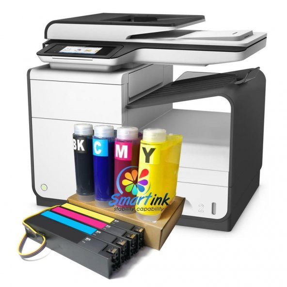 Hp PageWide 377dw Çok Fonksiyonlu Yazıcı J9V80B ve XXL Bitmeyen Kartuş Sistemi